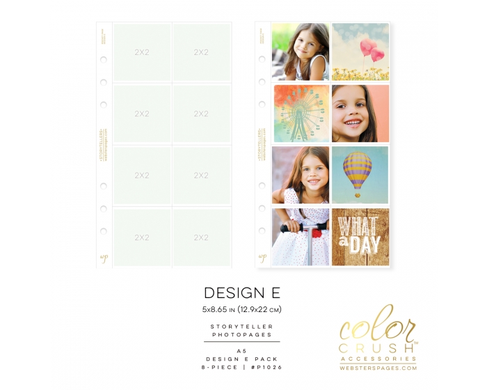Websters Pages Personal Planner Photo Sleeves Design K 8-pk P1032 