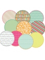 Sweet Notes digital stitched circles