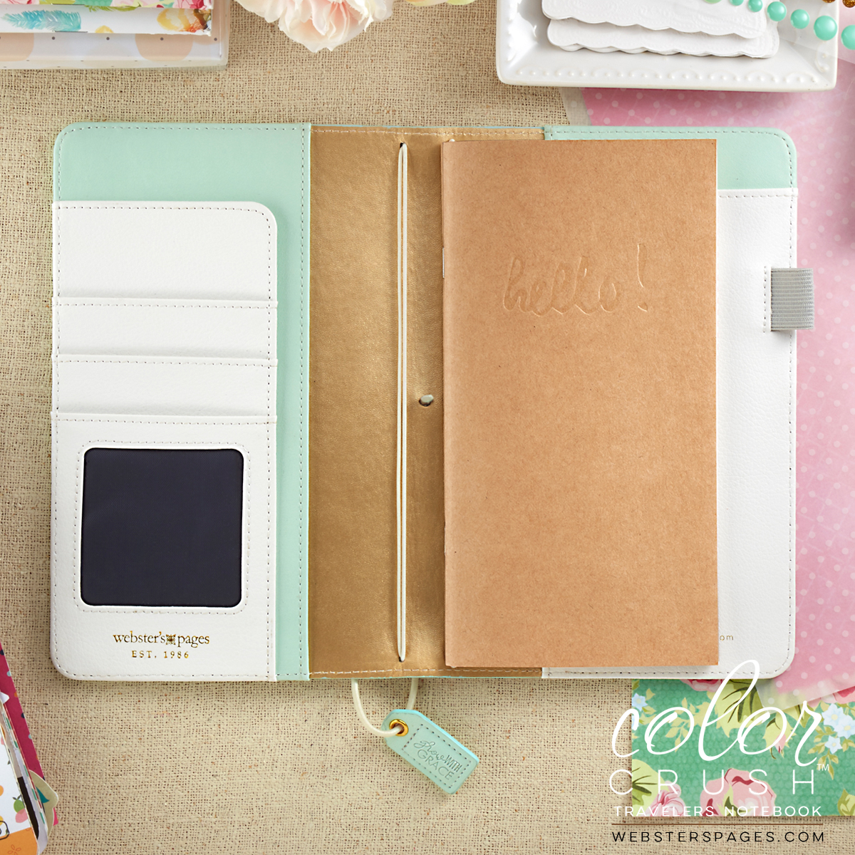 Mint Floral Color Crush Traveler Notebook